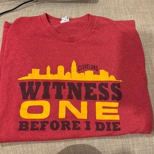 Cleveland browns football “Witness one before I die” short sleeve tshirt